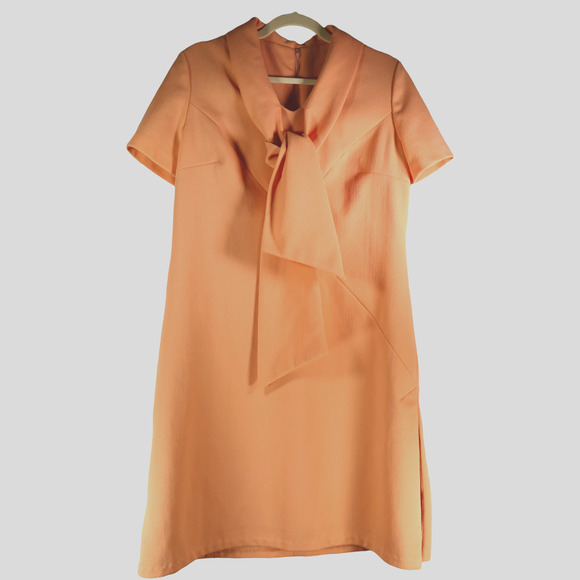 Vintage Dresses & Skirts - Vintage Wilshire of Boston Dress Womens L Orange Large Bow Union Made Career